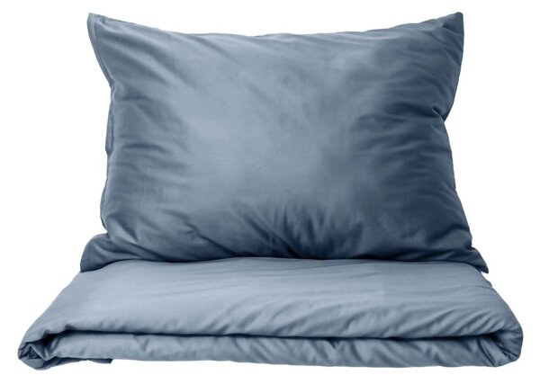 Lenjerie de pat din bumbac satinat - Light blue | 140 x 200 cm / 70 x 90 cm