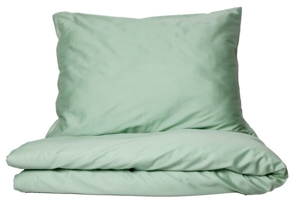Lenjerie de pat din bumbac satinat - Light green | 140 x 200 cm / 70 x 90 cm