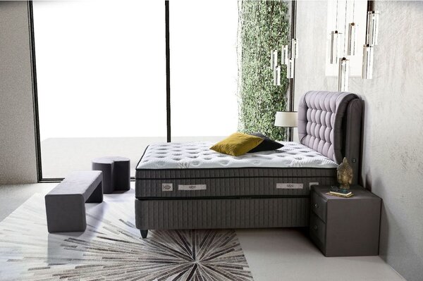Saltea LATEKS COMFORT, alb/gri inchis, 180x200 cm