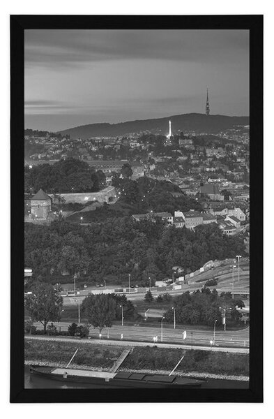 Poster seara în Bratislava în alb-negru