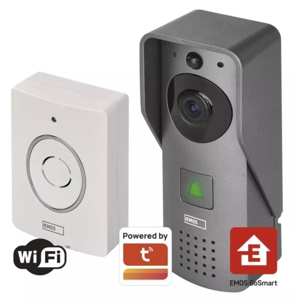 Sonerie video fără fir cu senzor de mișcare GoSmart 12V 3xAA IP44 Wi-Fi Tuya