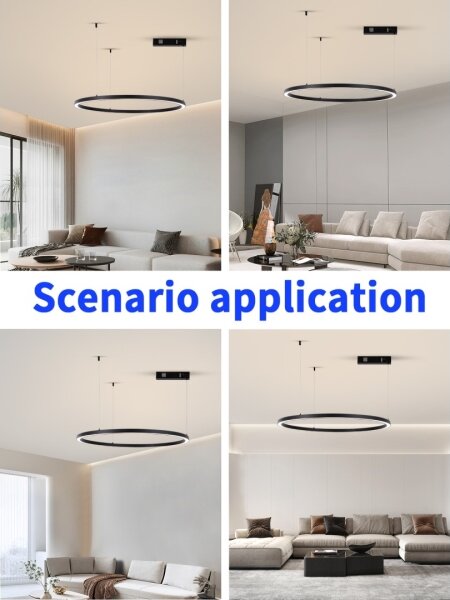 Immax NEO 07215L-LED Lustr FINO 60W/230V 80cm negru, dimabil, Tuya+DO