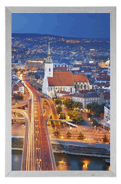Poster vedere la Bratislava de noapte