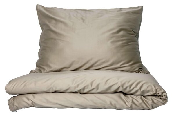 Lenjerie de pat din bumbac satinat - Stone grey | 140 x 200 cm / 70 x 90 cm