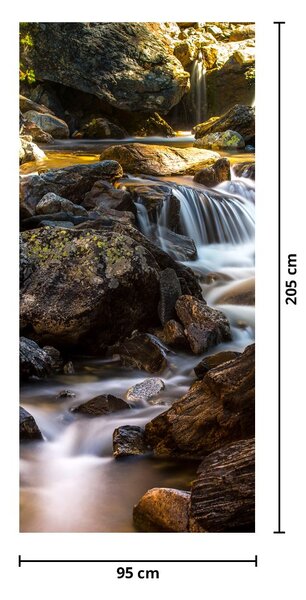 Fototapet pentru ușă - Pârâu pietros (95x205cm)