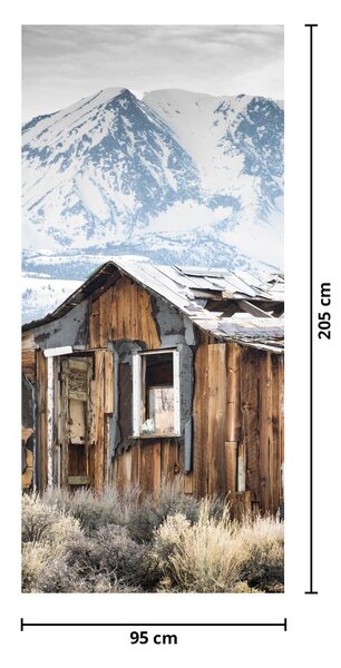 Fototapet pentru ușă - Căsuță din munți (95x205cm)