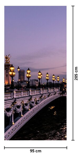 Fototapet pentru ușă - Podul Alexandru al III-lea în Paris (95x205cm)