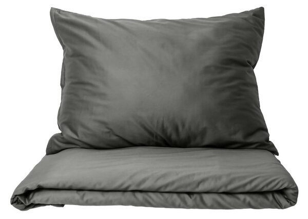 Lenjerie de pat din bumbac satinat - Stone grey | 140 x 200 cm / 70 x 90 cm