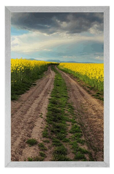 Poster apus de soare deasupra câmpului în Slovacia