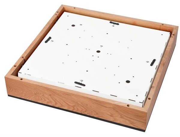 Plafonieră OAK SQUARE 4xE27/15W/230V 48x48 cm stejar/negru