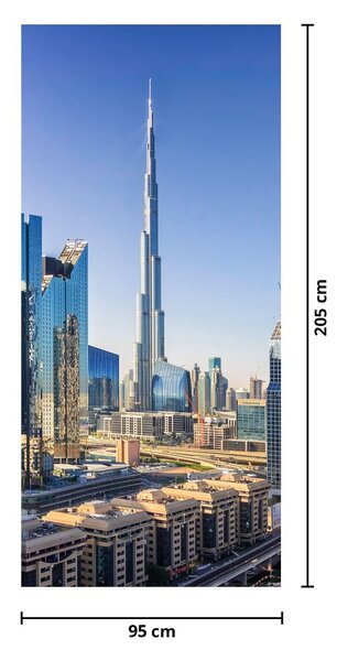 Fototapet pentru ușă - Dimineața în Dubai (95x205cm)