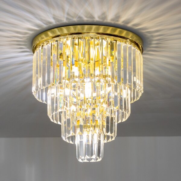 Brilagi - Plafonieră LED cu cristale MOZART 5xE14/40W/230V aurie