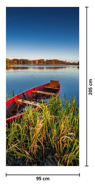 Fototapet pentru ușă - Barjă roșie (95x205cm)