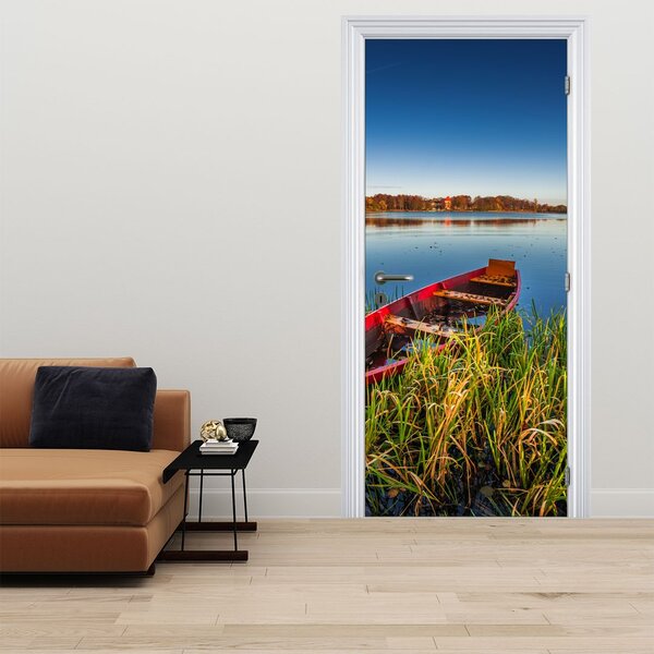 Fototapet pentru ușă - Barjă roșie (95x205cm)
