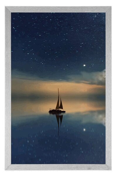 Poster barcă la mare