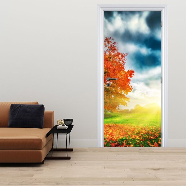 Fototapet pentru ușă - Peisaj luminat de soare (95x205cm)
