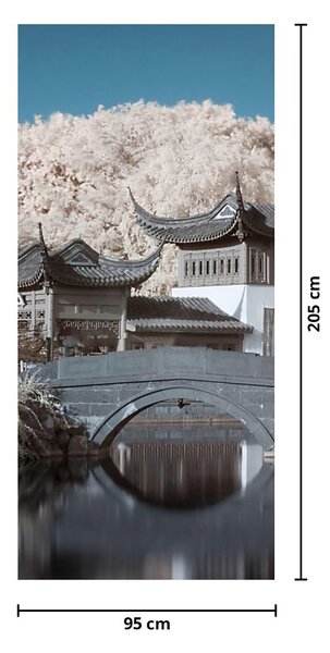 Fototapet pentru ușă - Copacii înfloriți în Asia (95x205cm)