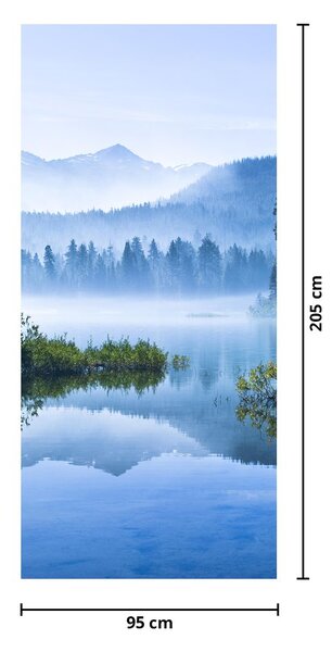 Fototapet pentru ușă - Lac de munte (95x205cm)