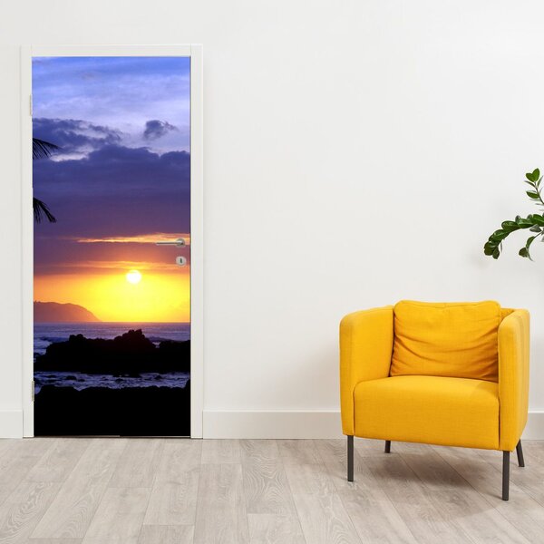 Fototapet pentru ușă - Apus de soare la mare (95x205cm)