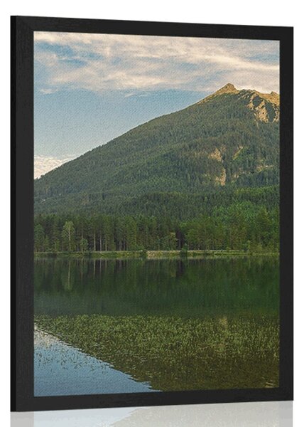 Poster lacul lângă munți