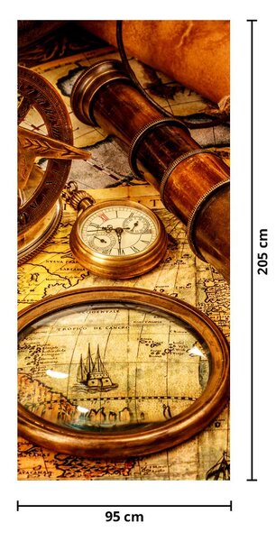 Fototapet pentru ușă - Ustensile istorice ale marinarilor (95x205cm)