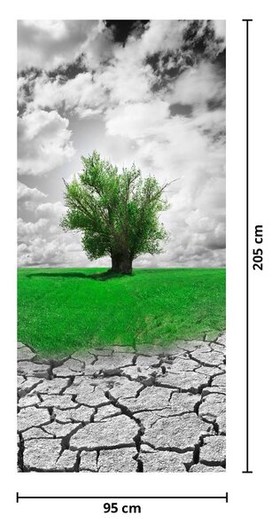 Fototapet pentru ușă - Natura în oraș (95x205cm)