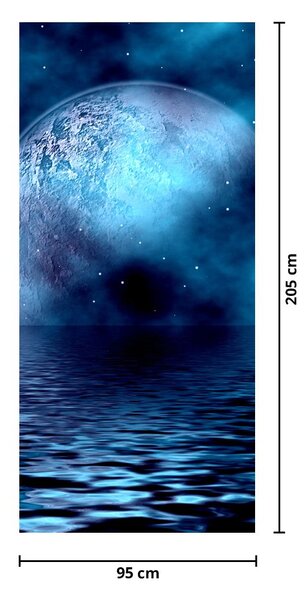 Fototapet pentru ușă - Luna și marea (95x205cm)