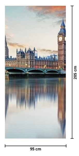Fototapet pentru ușă - Londra Houses of Parliament (95x205cm)