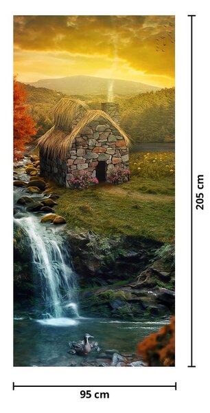 Fototapet pentru ușă - Casuța din povesti (95x205cm)