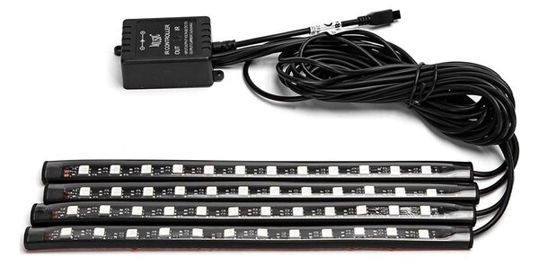 Aigostar - Benzi LED RGB reglabile pentru mașină LED/4,5W/5V + telecomandă