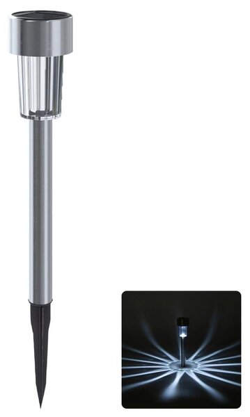Aigostar - Lampă solară LED, 2 V, IP44, 40 mAh, crom mat