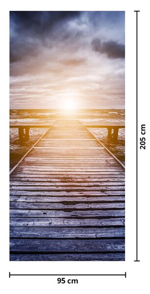 Fototapet pentru ușă - ponton la soare (95x205cm)
