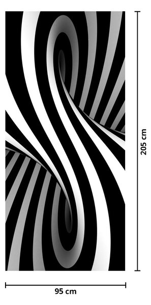 Fototapet pentru ușă - Abstracție cu dungi de zebră (95x205cm)