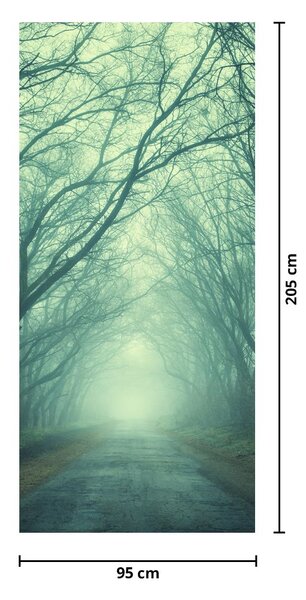 Fototapet pentru ușă - Aleea copacilor (95x205cm)