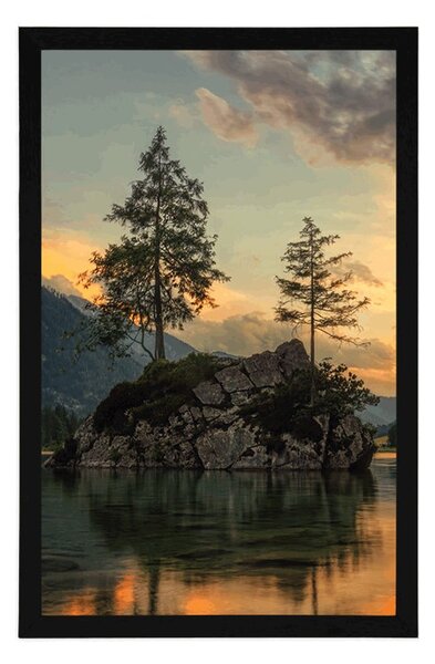 Poster peisaj montan lângă lac