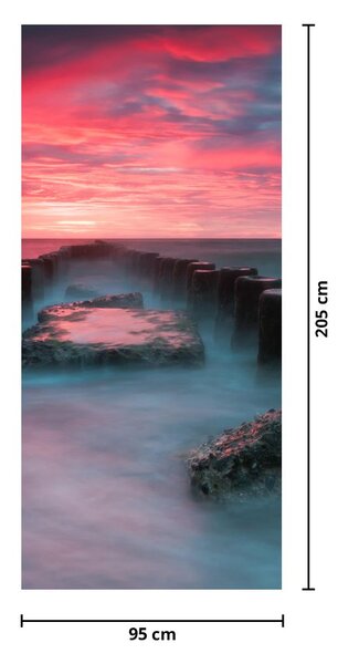 Fototapet pentru ușă - Stânci în mare (95x205cm)
