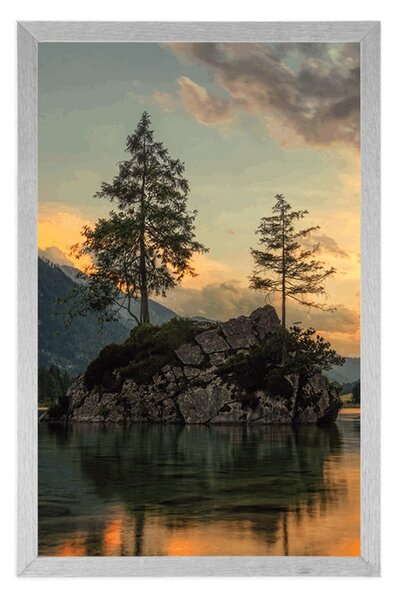 Poster peisaj montan lângă lac