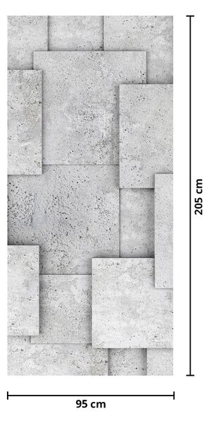 Fototapet pentru ușă - Abstract dale de beton (95x205cm)
