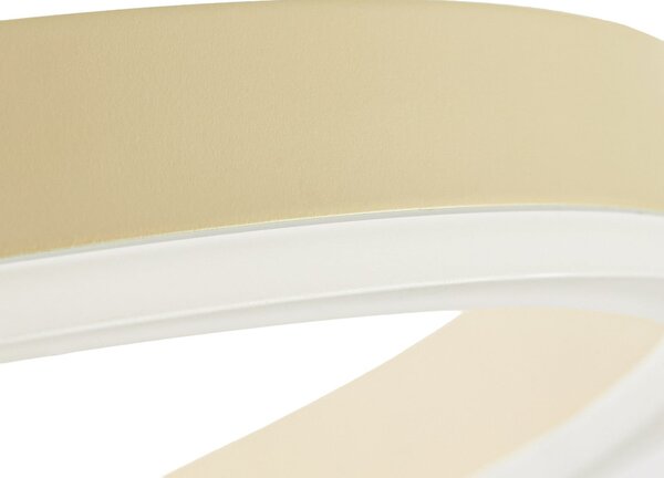 Arcchio Lampă suspendată LED Albiona, bej, 2 inele, Ø 60 cm, reglabil, Bej, Bucătărie, Metal, Modern