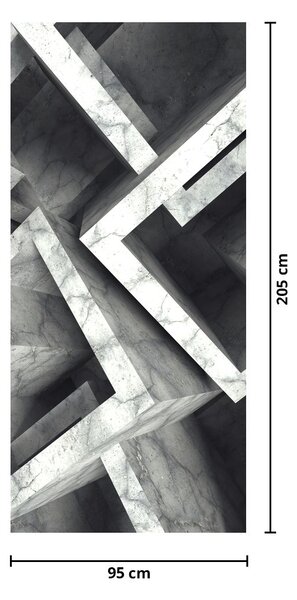 Fototapet pentru ușă - Abstract cuburi (95x205cm)