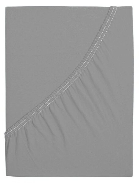 Cearsaf jersey pentru patut copii gri 70 x 140 cm