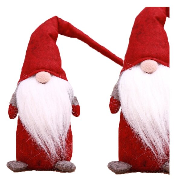 Gnomo de Craciun HAPPY GNOME 44 cm, rosu