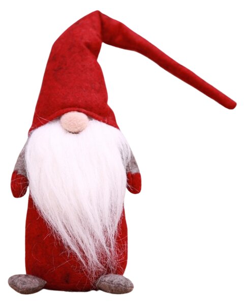 Gnomo de Craciun HAPPY GNOME 44 cm, rosu