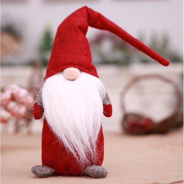 Gnomo de Craciun HAPPY GNOME 44 cm, rosu