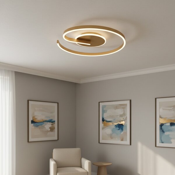 Brilagi - Plafonieră LED dimabilă SPIRAL LED/56W/230V 3000/4000/6000K + telecomandă