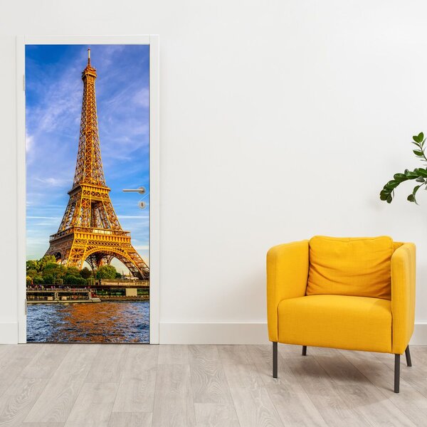 Fototapet pentru ușă - Tturnul Eiffel (95x205cm)