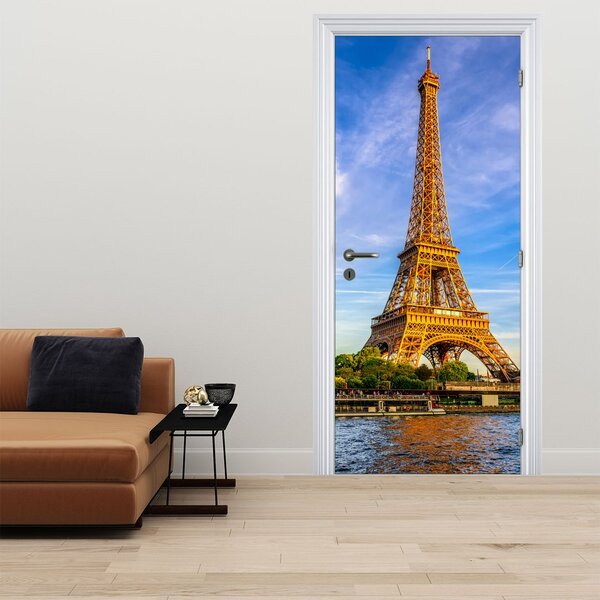 Fototapet pentru ușă - Tturnul Eiffel (95x205cm)