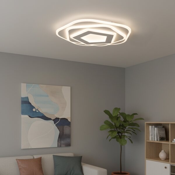 Brilagi - Lampă LED dimabilă de tavan MODERN, 64W, 230V, 3000-6000K + telecomandă