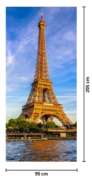 Fototapet pentru ușă - Tturnul Eiffel (95x205cm)