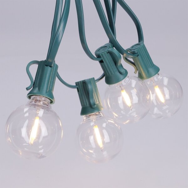 Brilagi - Ghirlandă LED de exterior GIRLANDA, 25 x E12, 20 m, verde, IP44, alb cald